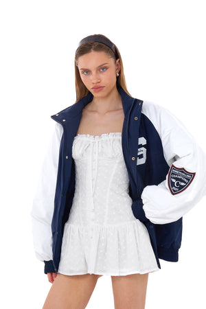 OVERSIZED BASEBALL BOMBER JACKET