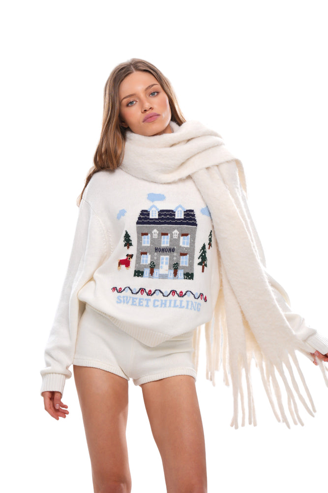 CHRISTMAS CABIN KNIT TOP & SHORTS