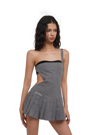 ONE-SHOULDER PLEATED MINI DRESS & CROPPED TUBE TOP SET – Sweet Chilling