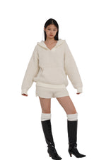 CIRCLE FLEECE FUZZY SWEATER  & CIRCLE FLEECE FUZZY SHORTS