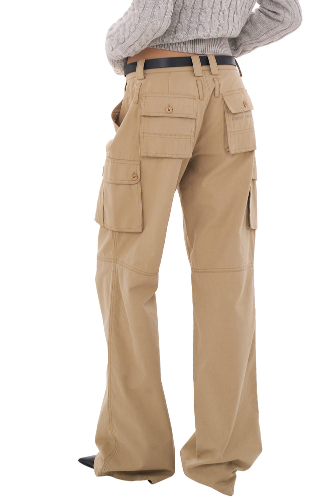 WIDE LEG POCKET CARGO PANTS