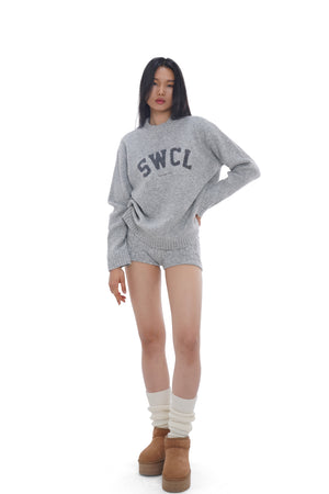 LOGO WOOL-BLEND PULLOVER SWEATER & PANTS & KNIT SHORTS