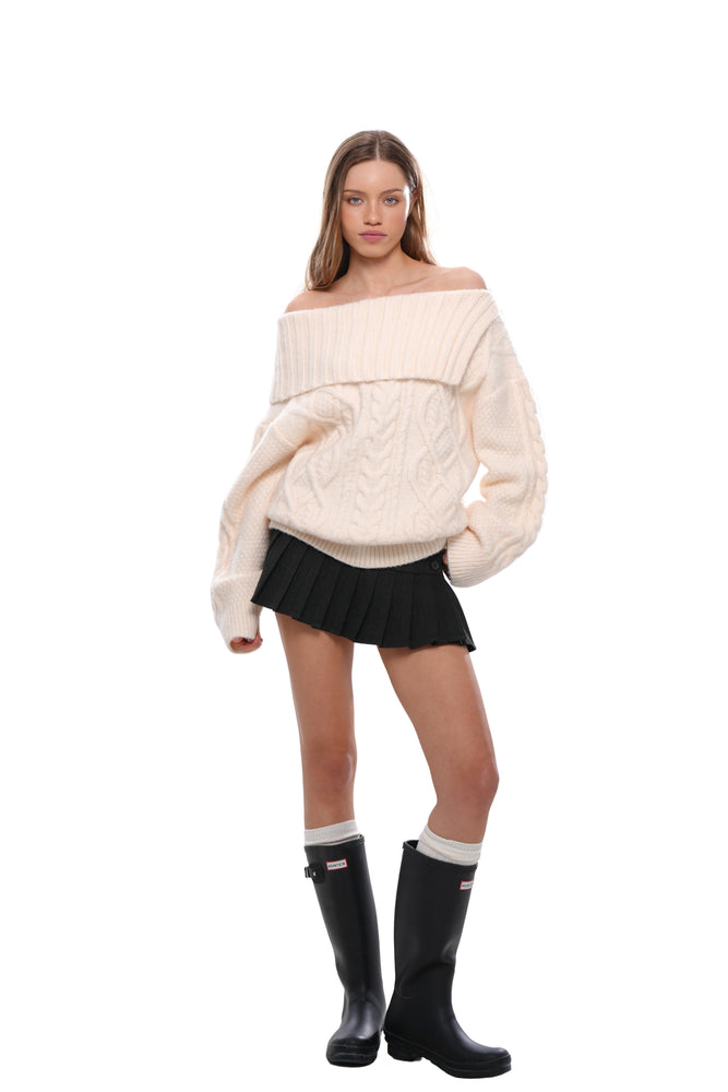 PLAID PLEATED MINI SKIRT -  ADJUSTABLE WAIST