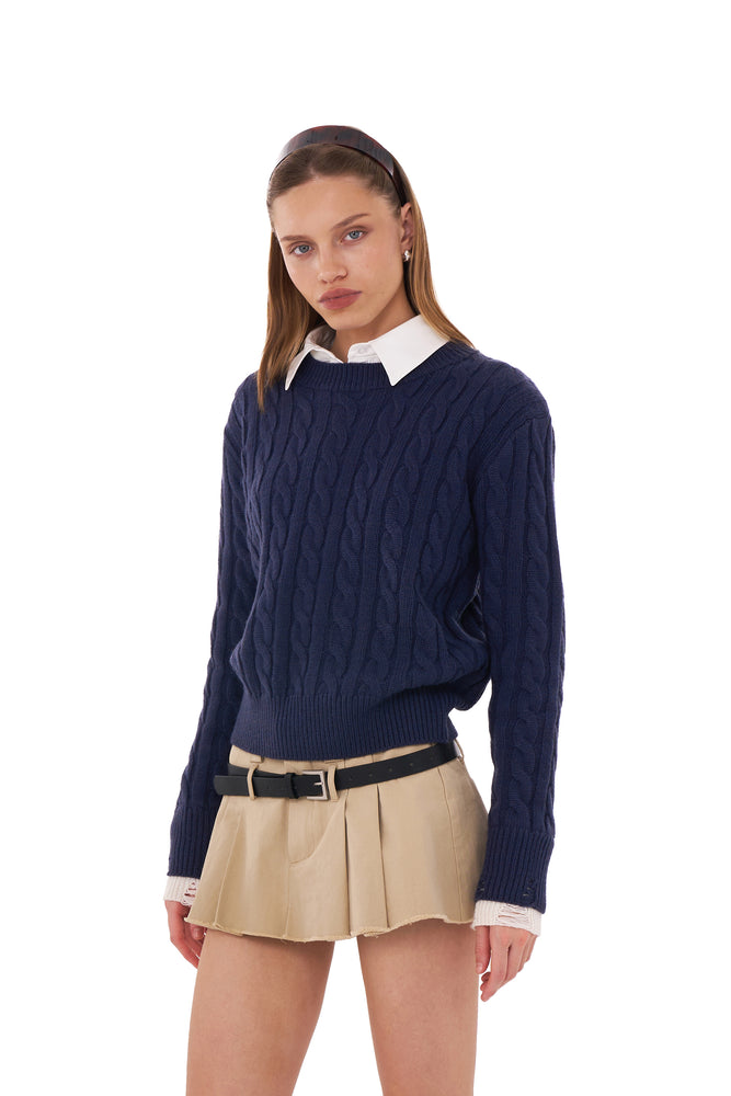 CLASSIC CABLE KNIT CREWNECK JUMPER