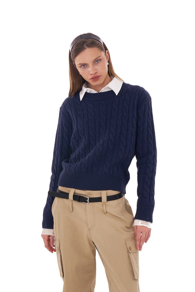 CLASSIC CABLE KNIT CREWNECK JUMPER