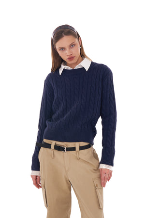 CLASSIC CABLE KNIT CREWNECK JUMPER