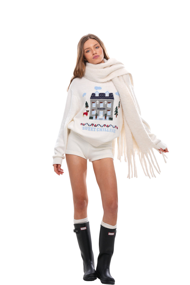 CHRISTMAS CABIN KNIT TOP & SHORTS