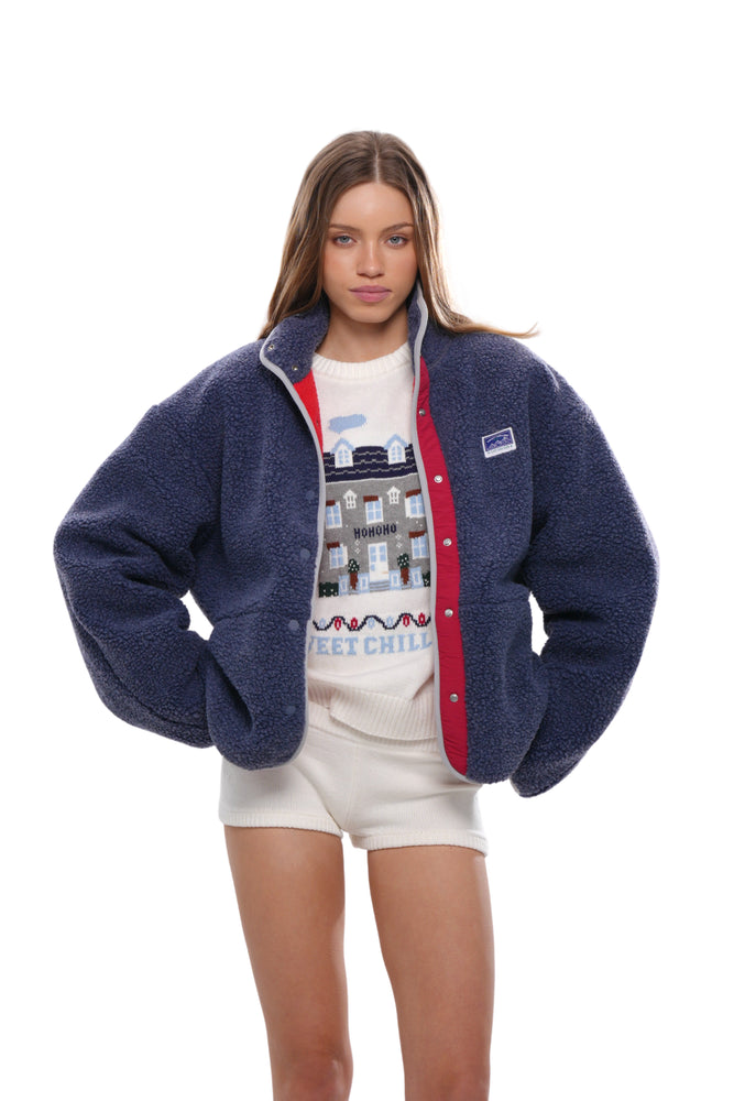 DOUBLE-LAYER SHERPA PUFFER JACKET