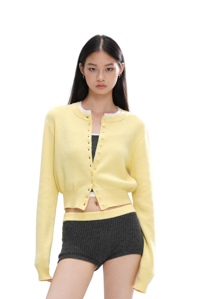 COLOR BLOCK CARDIGAN & KNIT TANK &KNIT  SHORTS