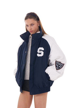 OVERSIZED BASEBALL BOMBER JACKET