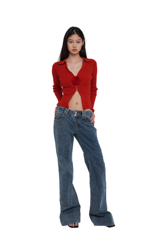 LOW-RISE FLARE JEAN