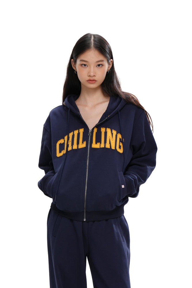 VARSITY LOGO ZIP-UP HOODIE & SWEATPANT