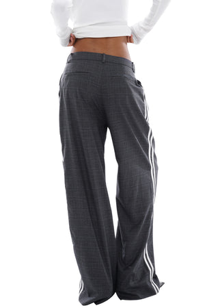 'WEISURE' WIDE LEG SIDE-STRIPE DAD PANTS