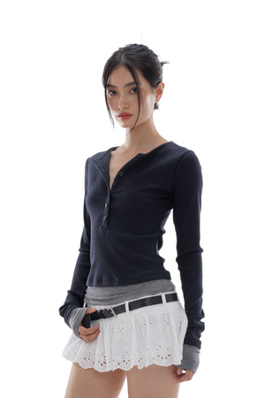 LOW-WAIST PLEATED  MINI SKIRT WITH BELT