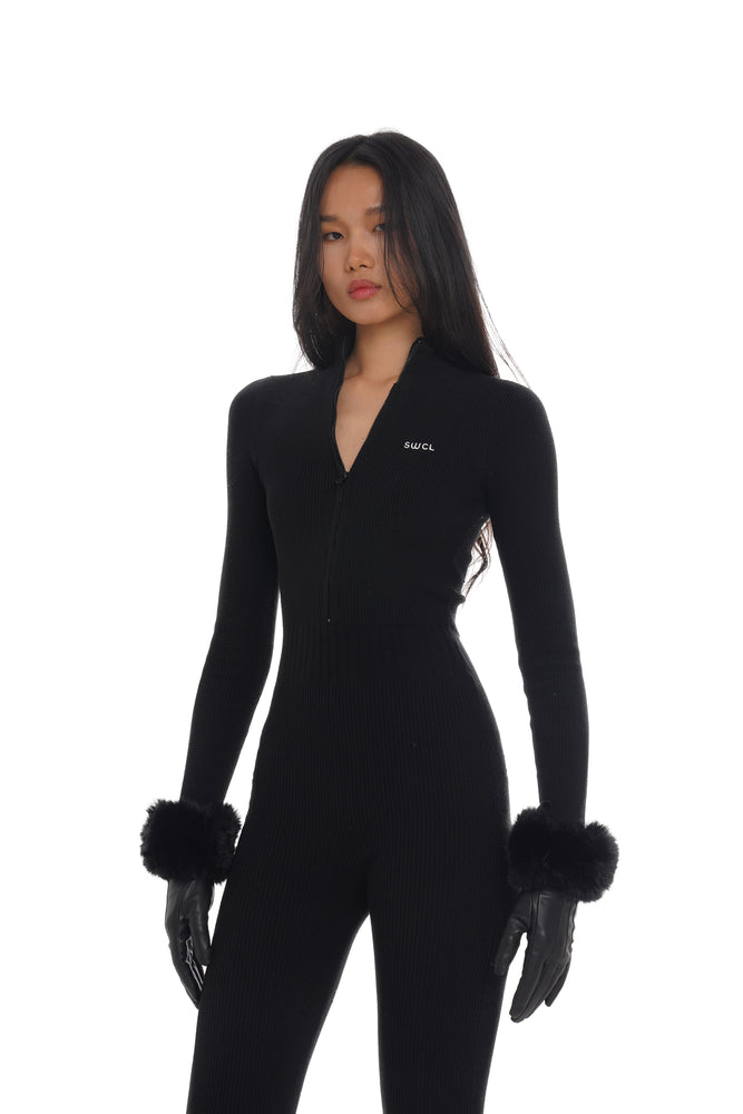 WOOL-BLEND BASELAYER FITTED JUMPSUIT