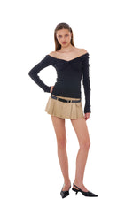 CARGO PLEATED MINI SKORT