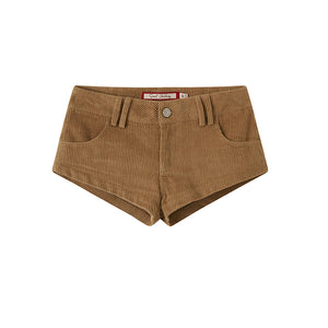 LOW-RISE CORDUROY SHORTS