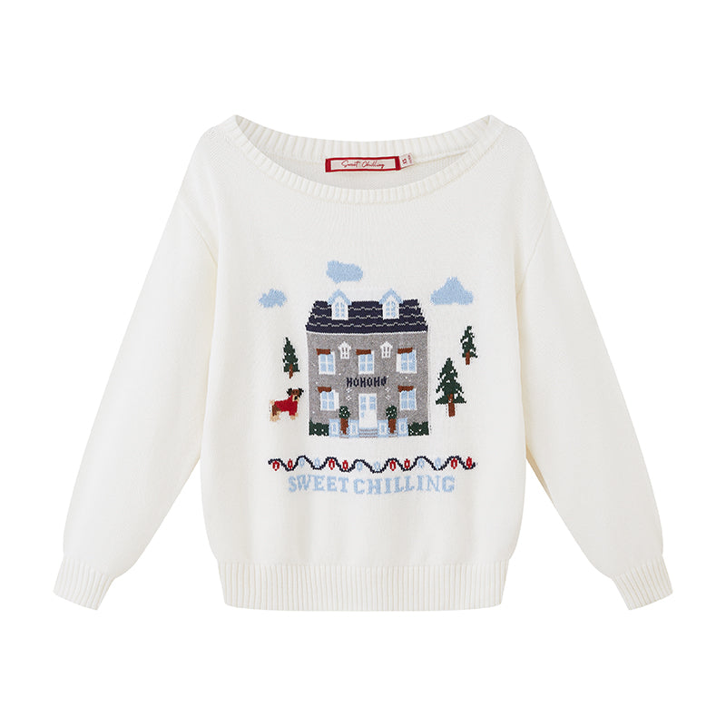 CHRISTMAS CABIN KNIT TOP & SHORTS