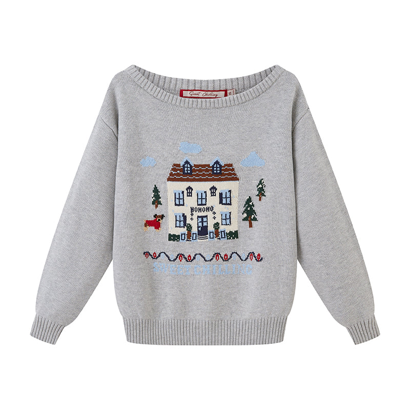 CHRISTMAS CABIN KNIT TOP & SHORTS