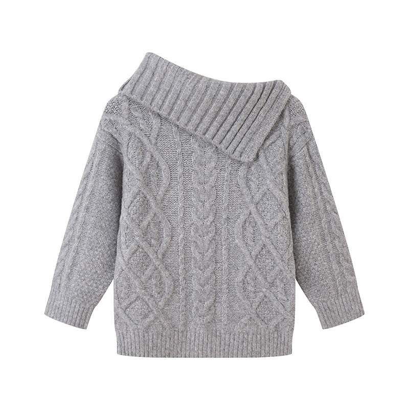 HOLIDAY VIBE OFF-SHOULDER RIBBED SWEATER