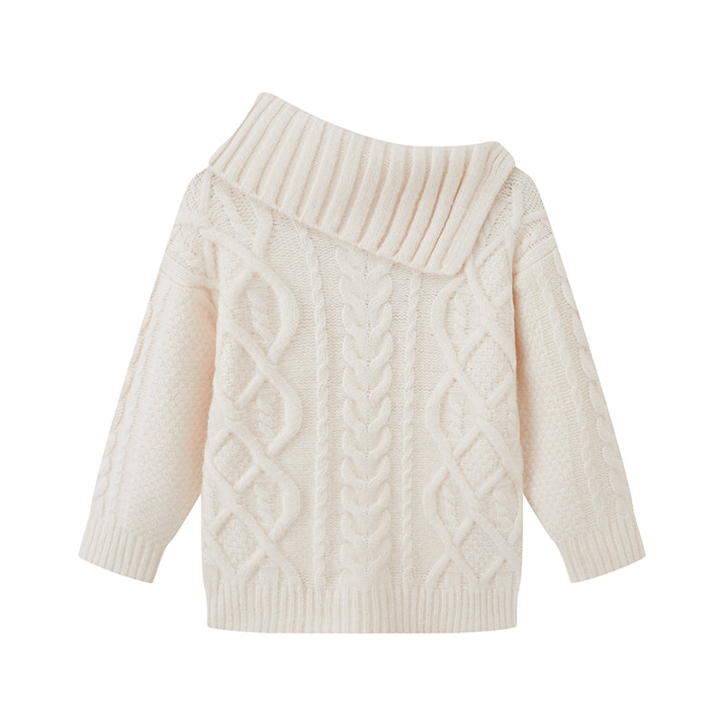 HOLIDAY VIBE OFF-SHOULDER RIBBED SWEATER