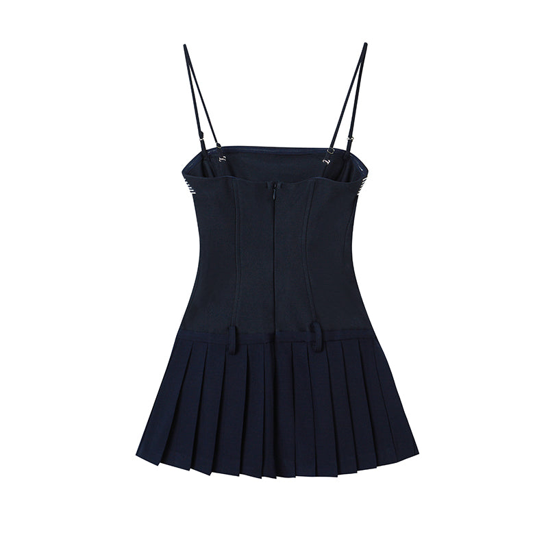 PARIS BOW DETAIL DRESS & MINI RUFFLE SHORTS