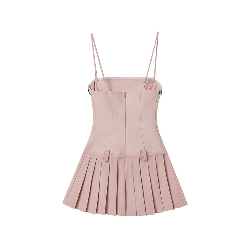 PARIS BOW DETAIL DRESS & MINI RUFFLE SHORTS