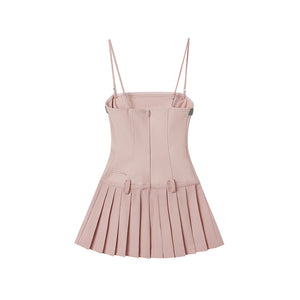 PARIS BOW DETAIL DRESS & MINI RUFFLE SHORTS