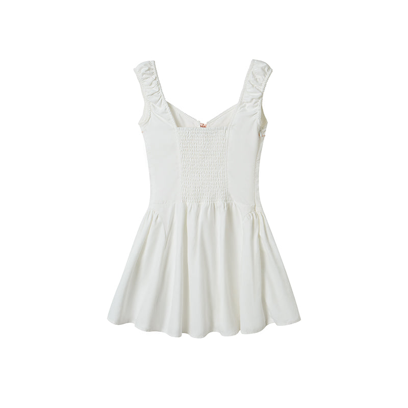 'SUMMER SWEETIE' FLARE MINI DRESS & MINI RUFFLE SHORTS