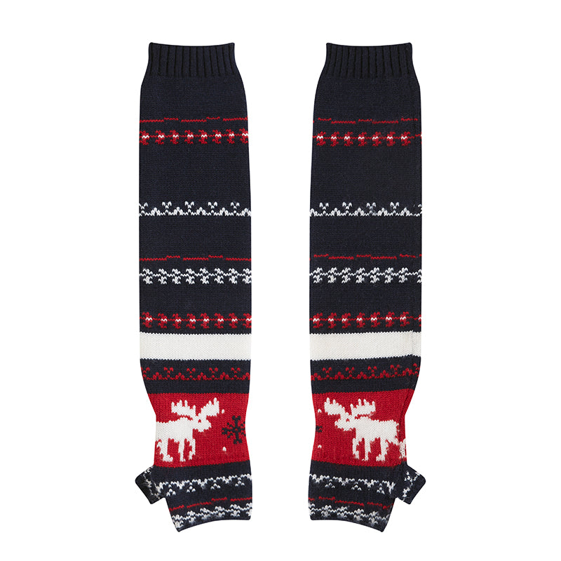 REINDEER JACQUARD CROP TOP & MINI SKIRT& GLOVES