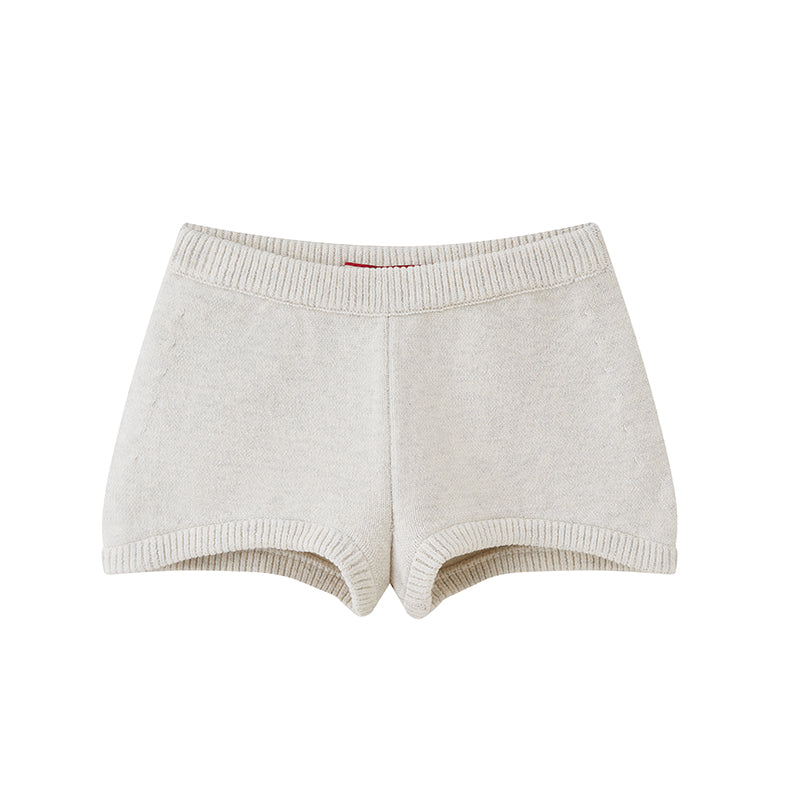 STRIPED DOUBLE-LAYER FLEECE RUGBY JACKET & KNIT SHORTS