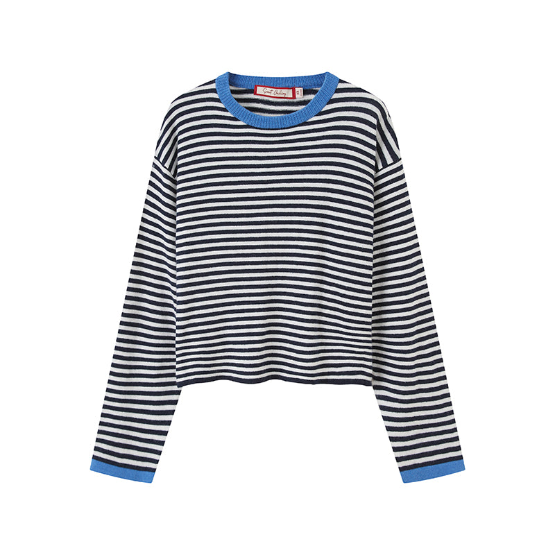 WOOL-BLEND OVERSIZED STRIPED SWEATER