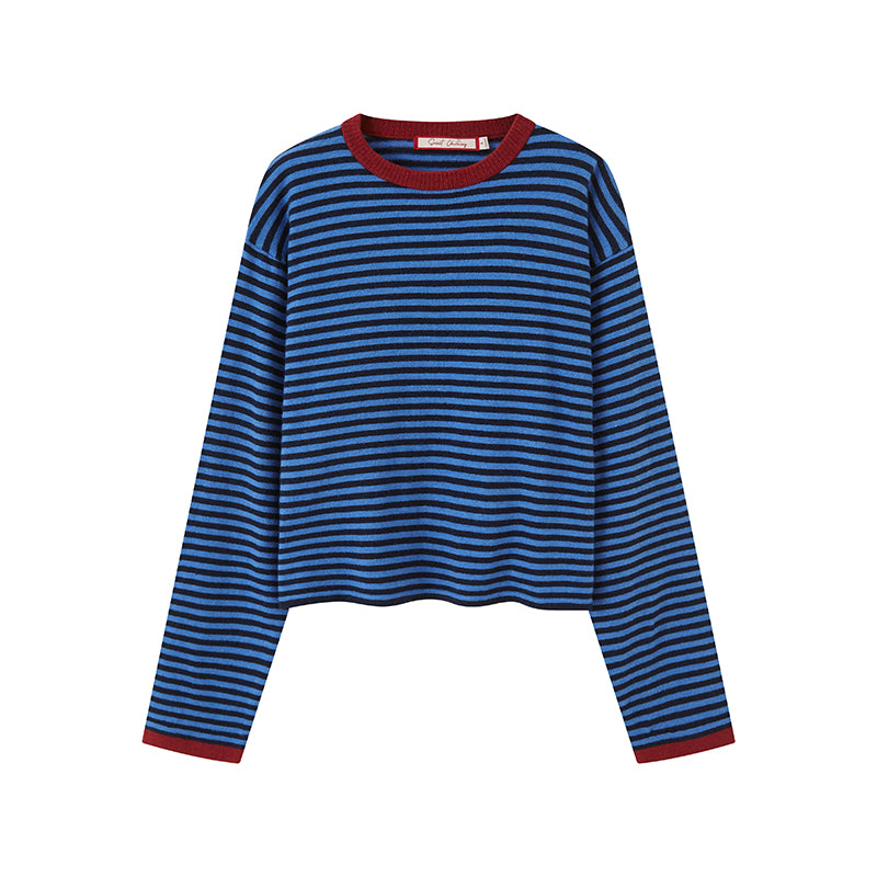 WOOL-BLEND OVERSIZED STRIPED SWEATER