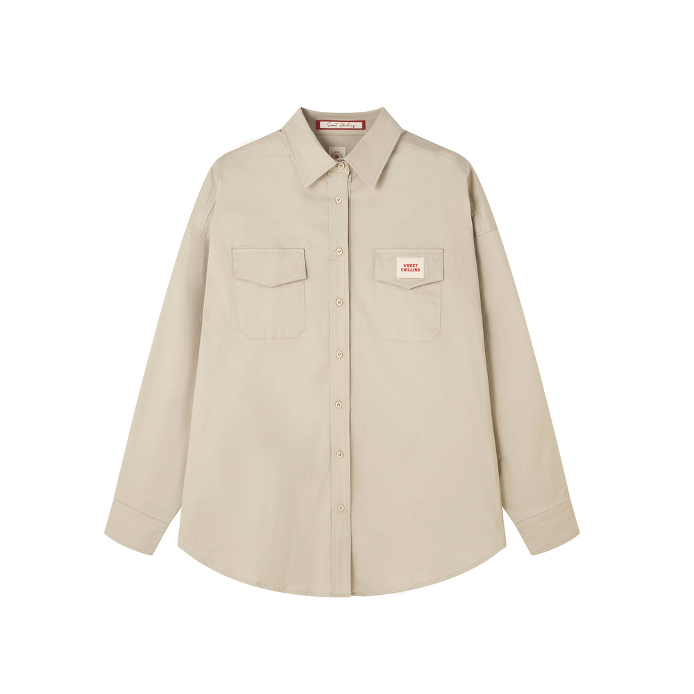 COOL IT UP SHIRT-Light brown